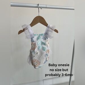 Baby floral lace onesie